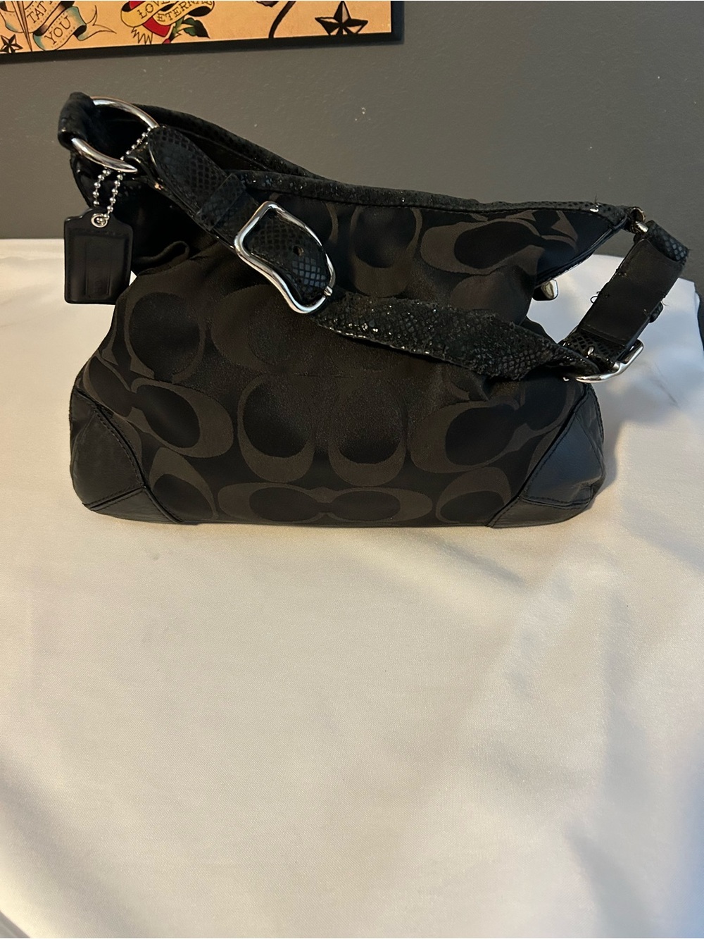 Coach Peyton Signature Sateen Shoulder Bag. 14525
